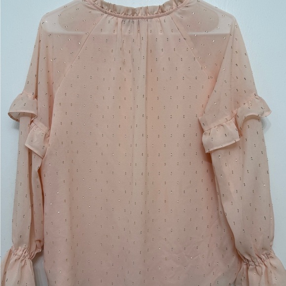 LOFT Blush Ruffle Sleeve Blouse Size S, - Picture 2 of 6